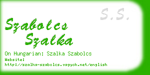 szabolcs szalka business card